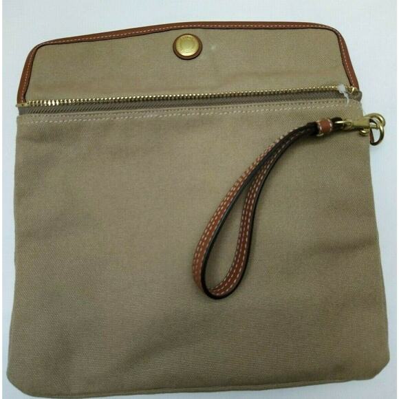 Coach Fashion Foie Gras Tan Canvas Limited Edition Pocket Pouch Wallet 19767 - Picture 8 of 12